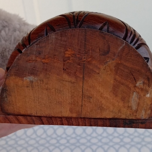 🐘 Vintage Hand Carved Wooden Elephant Bookends – Boho Safari Decor – Solid Wood - Picture 9 of 10